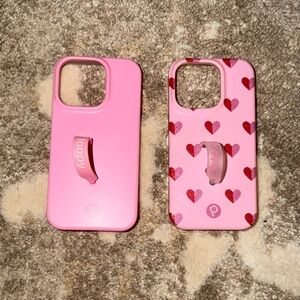 Loopy Case Pink and Red Heart Phone Case Duo